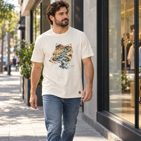Camiseta Masculina Off White Rios no deserto