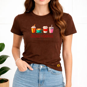 Camiseta Feminina Marrom Jesus & Coffee