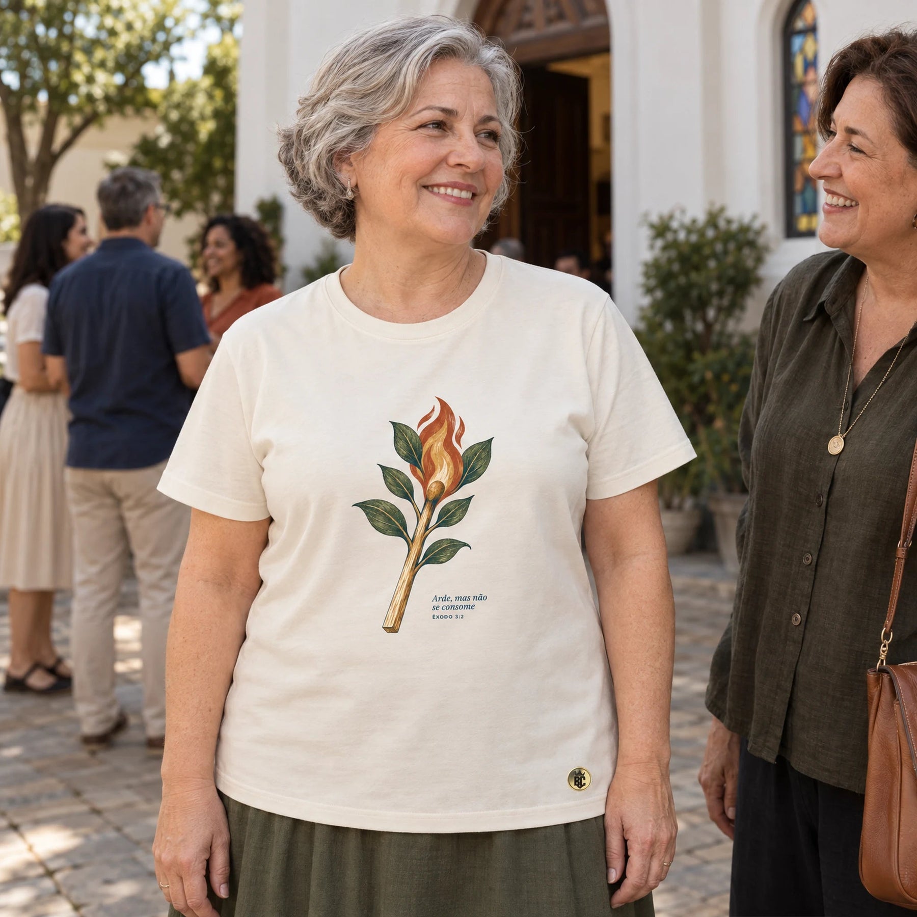 Camiseta Feminina Off White Arde, mas não se consome