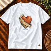 Camiseta Masculina Branca Um novo coração