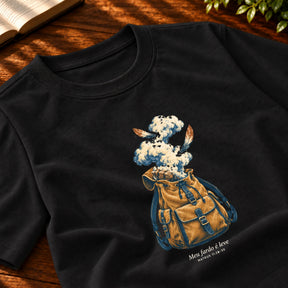Camiseta Masculina Preta Meu fardo é leve bolsa