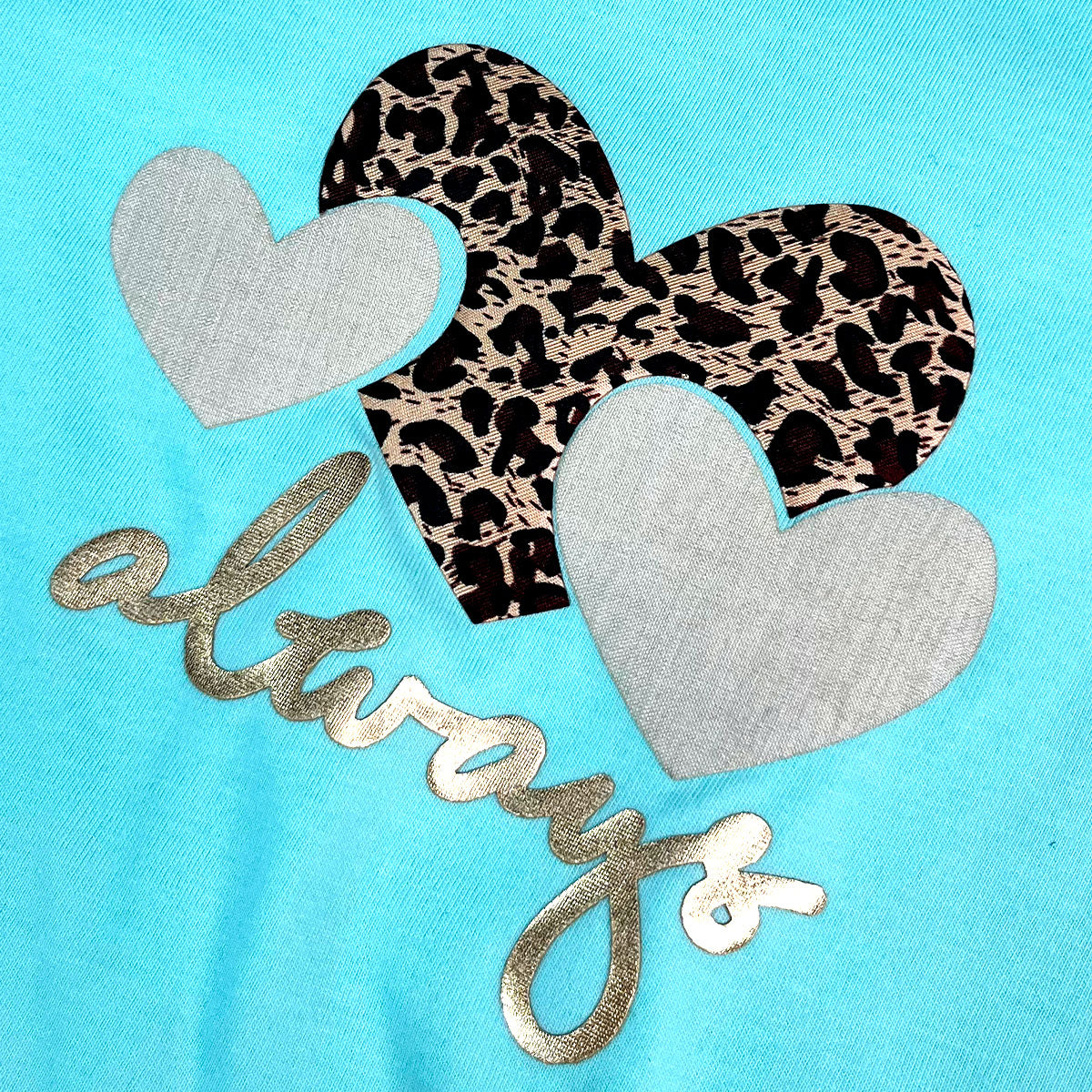 Camiseta Feminina Verde Menta Aplique Always