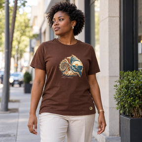 Camiseta Feminina Marrom Paz além do entendimento