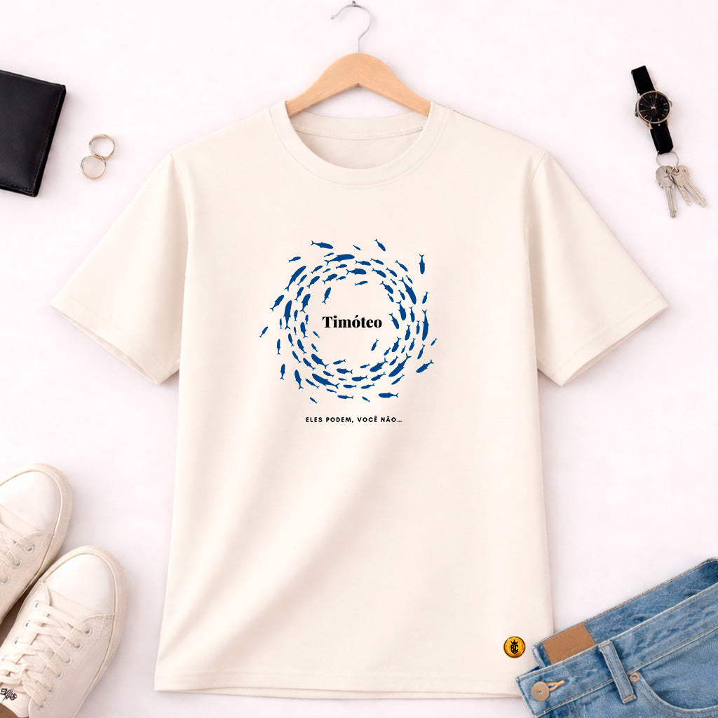 Camiseta Masculina Off White Timóteo Eles Podem, Você Não.