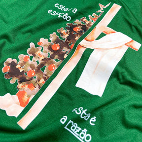 Camiseta Masculina Verde Esta é a Estação Esta e a Razão