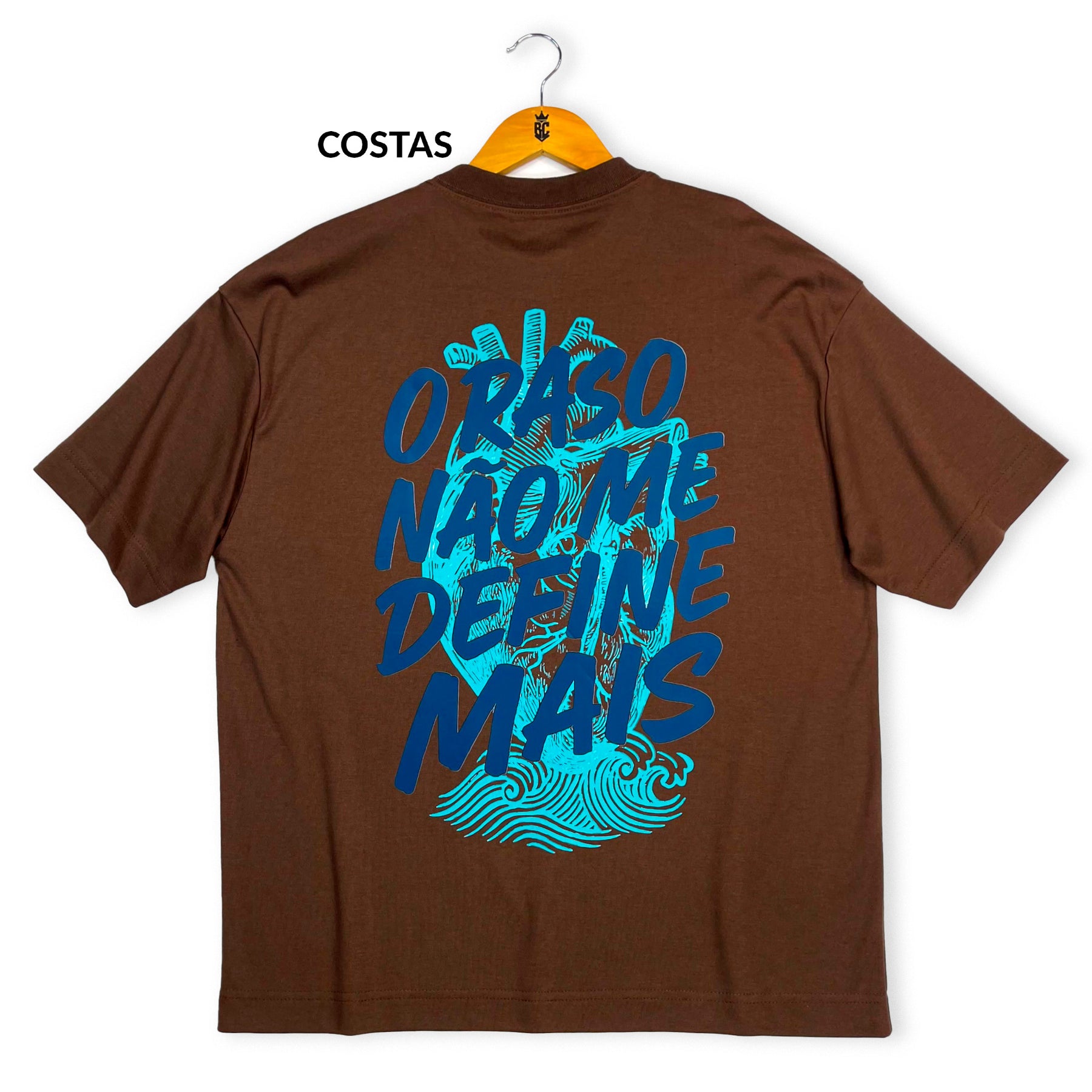 Oversized Marrom Full O Raso Não Me Define Mais