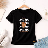 Camiseta Feminina Preta O Teu Olhar Jamais Se Afastou de mim