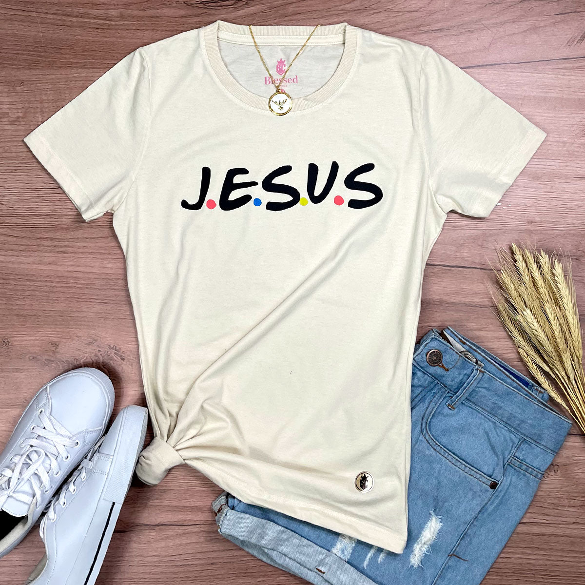 Camiseta Feminina Off White J.E.S.U.S