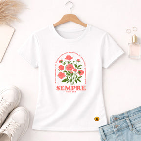 Camiseta Feminina Branca Sempre Isaías 40:8