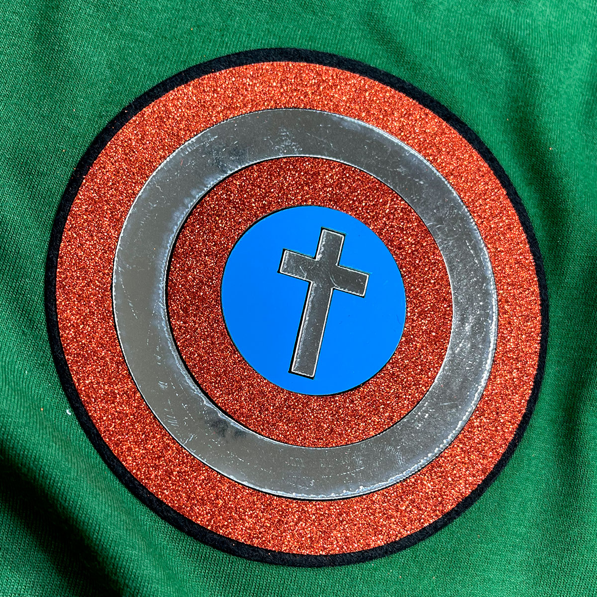 T-Shirt Infantil Verde Escudo Cruz