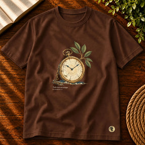 Camiseta Masculina Marrom Tudo tem seu tempo