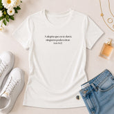 Camiseta Feminina Branca A Alegria Que Eu Te Darei
