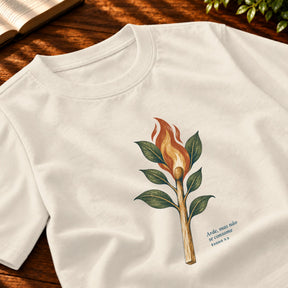Camiseta Masculina Off White Arde, mas não se consome