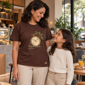 Camiseta Feminina Marrom Tudo tem seu tempo