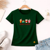 Camiseta Feminina Verde Jesus & Coffee