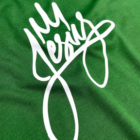 Camiseta Masculina Verde Jesus Coroa