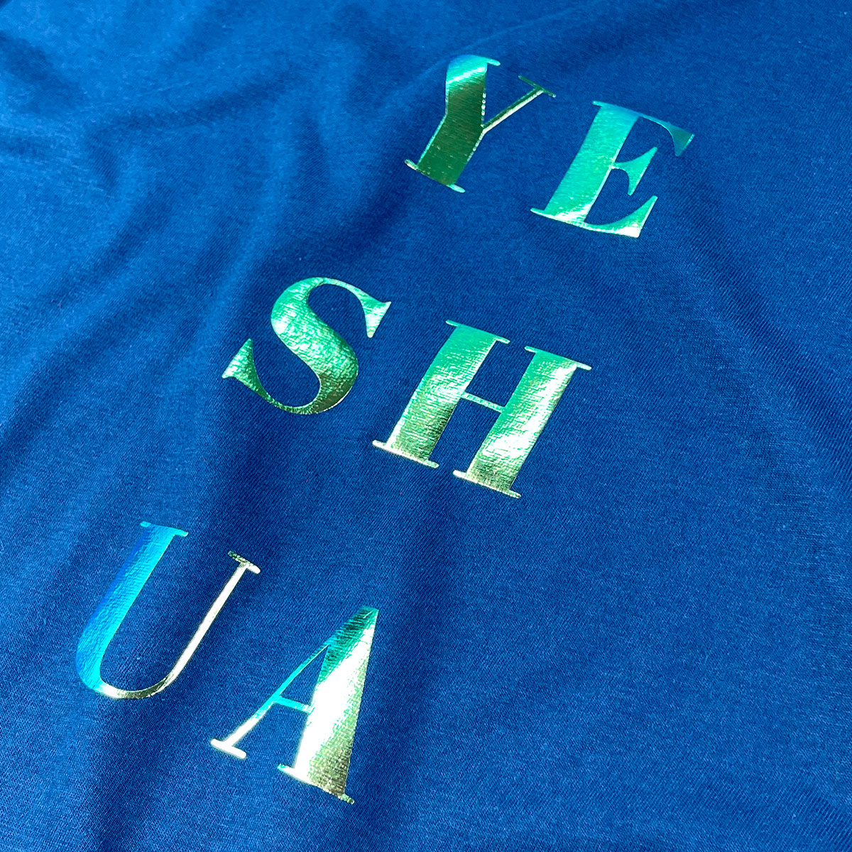 T-Shirt Infantil Azul Yeshua Camaleão