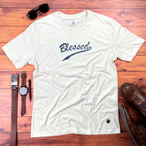 Camiseta Masculina Off White Aplique Blessed