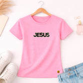 Camiseta Feminina Rosa Jesus Aplique Camaleão