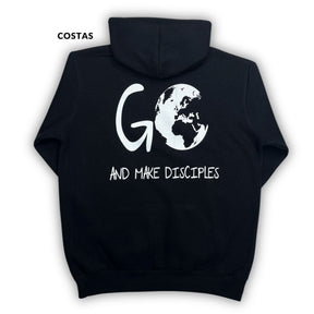 Moletom Canguru Com Capuz Preto Go And Make Disciples
