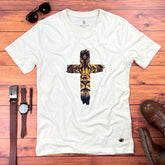 Camiseta Masculina Off White Cruz Leão Dourado