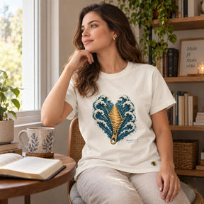 Camiseta Feminina Off White Ele abriu o mar