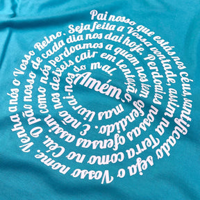 Camiseta Feminina Turquesa Pai Nosso