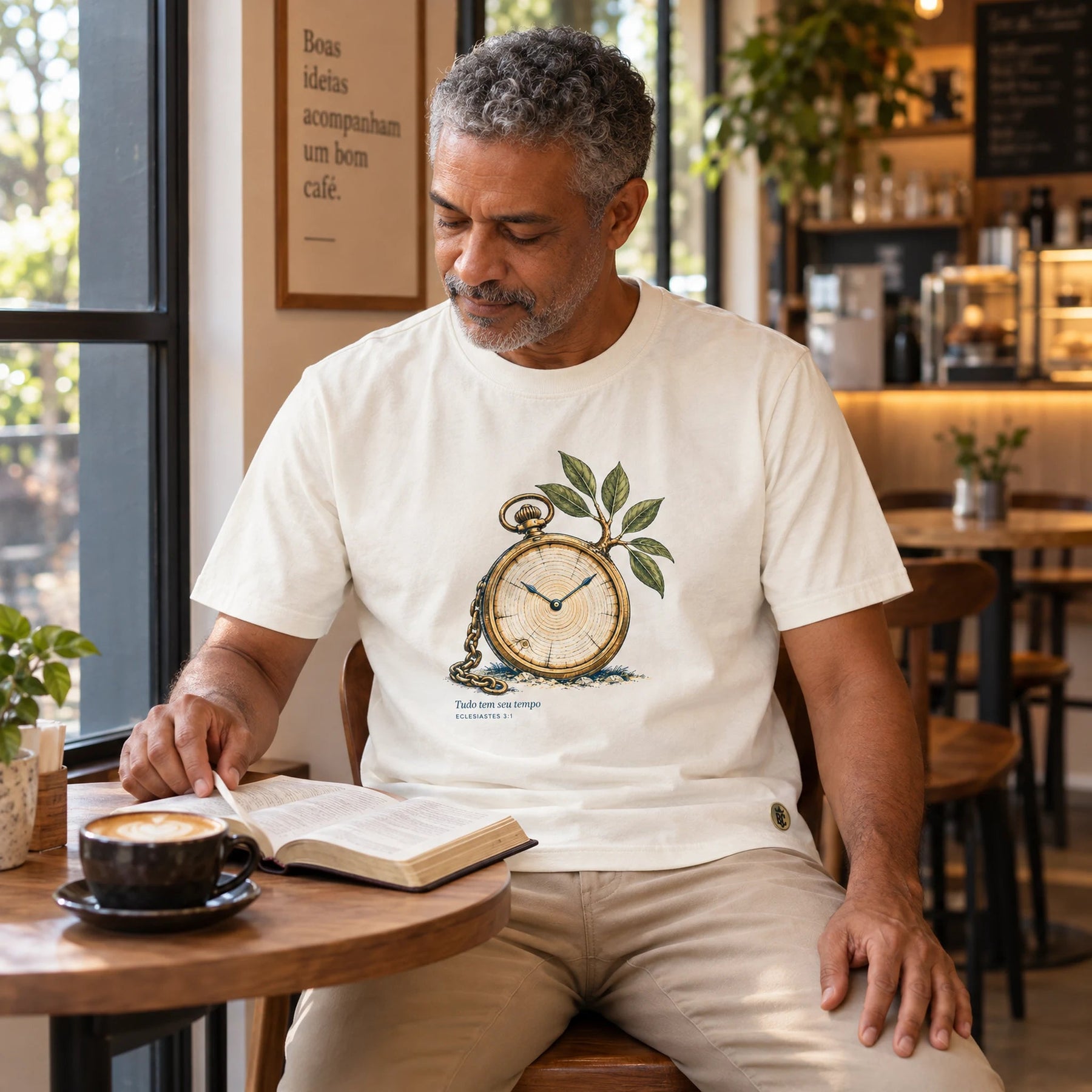 Camiseta Masculina Off White Tudo tem seu tempo