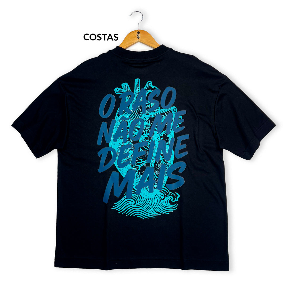 Oversized Preta Full O Raso Não Me Define Mais