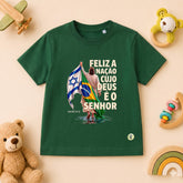 T-Shirt Infantil Verde Feliz é a Nação