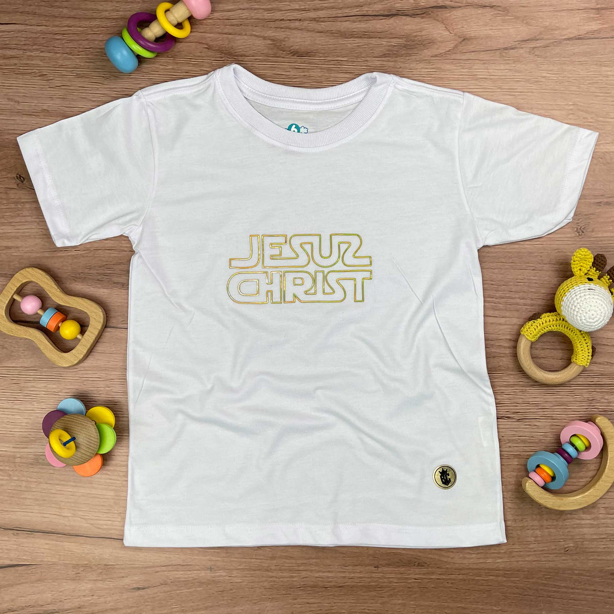 T-Shirt Infantil Branco Christ Star