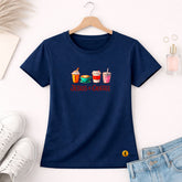 Camiseta Feminina  Azul Jesus & Coffee