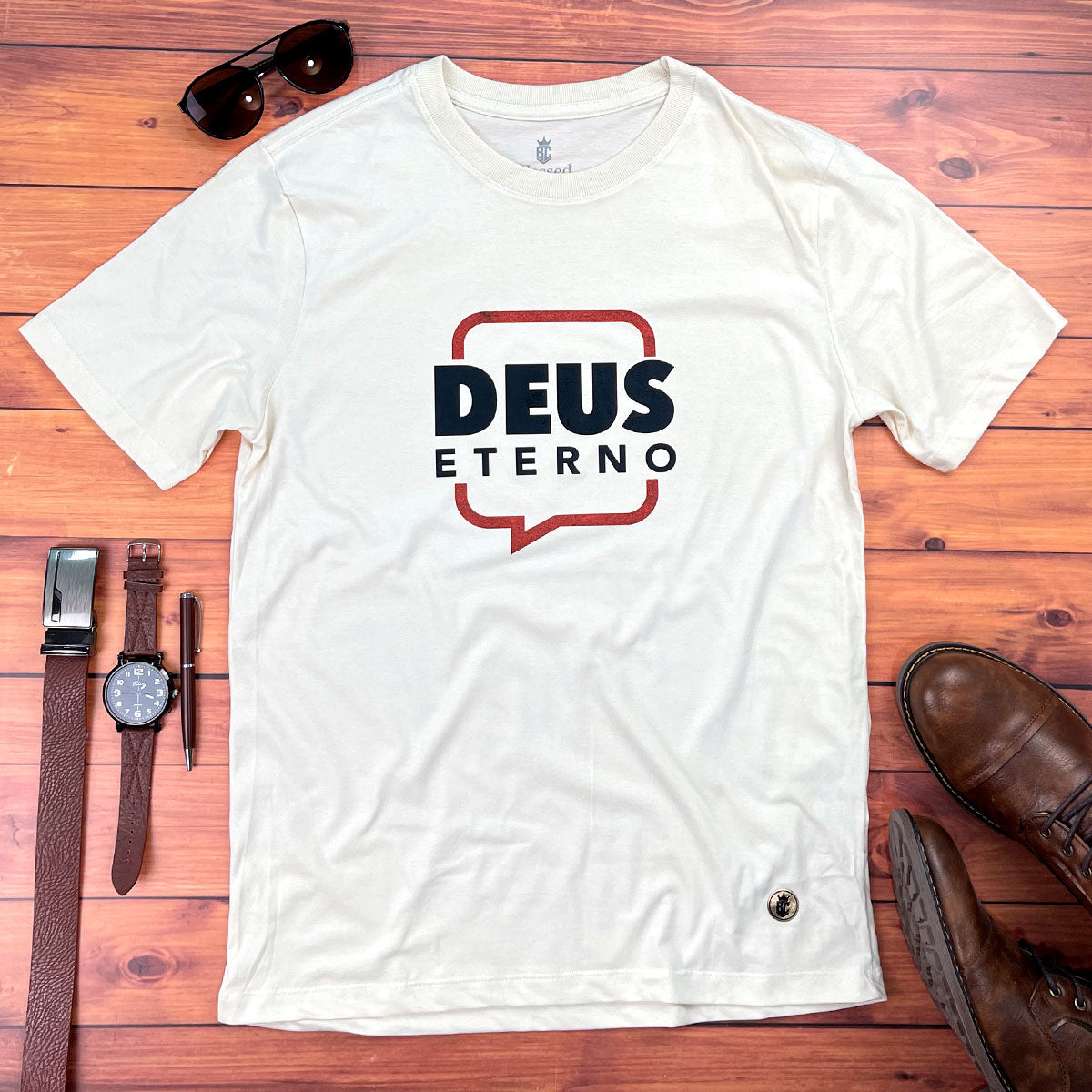 Camiseta Masculina Off White Deus Eterno