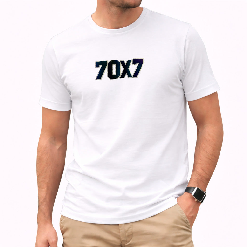 Camiseta Masculina Branca 70x7 Aplique