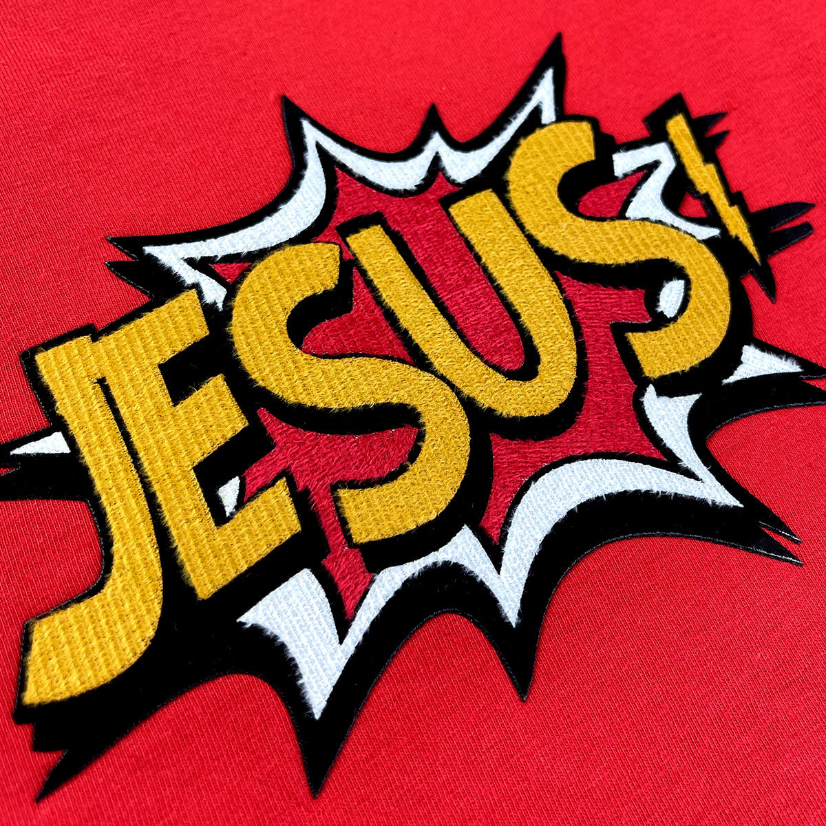 T-Shirt Infantil Vermelha Boom Jesus