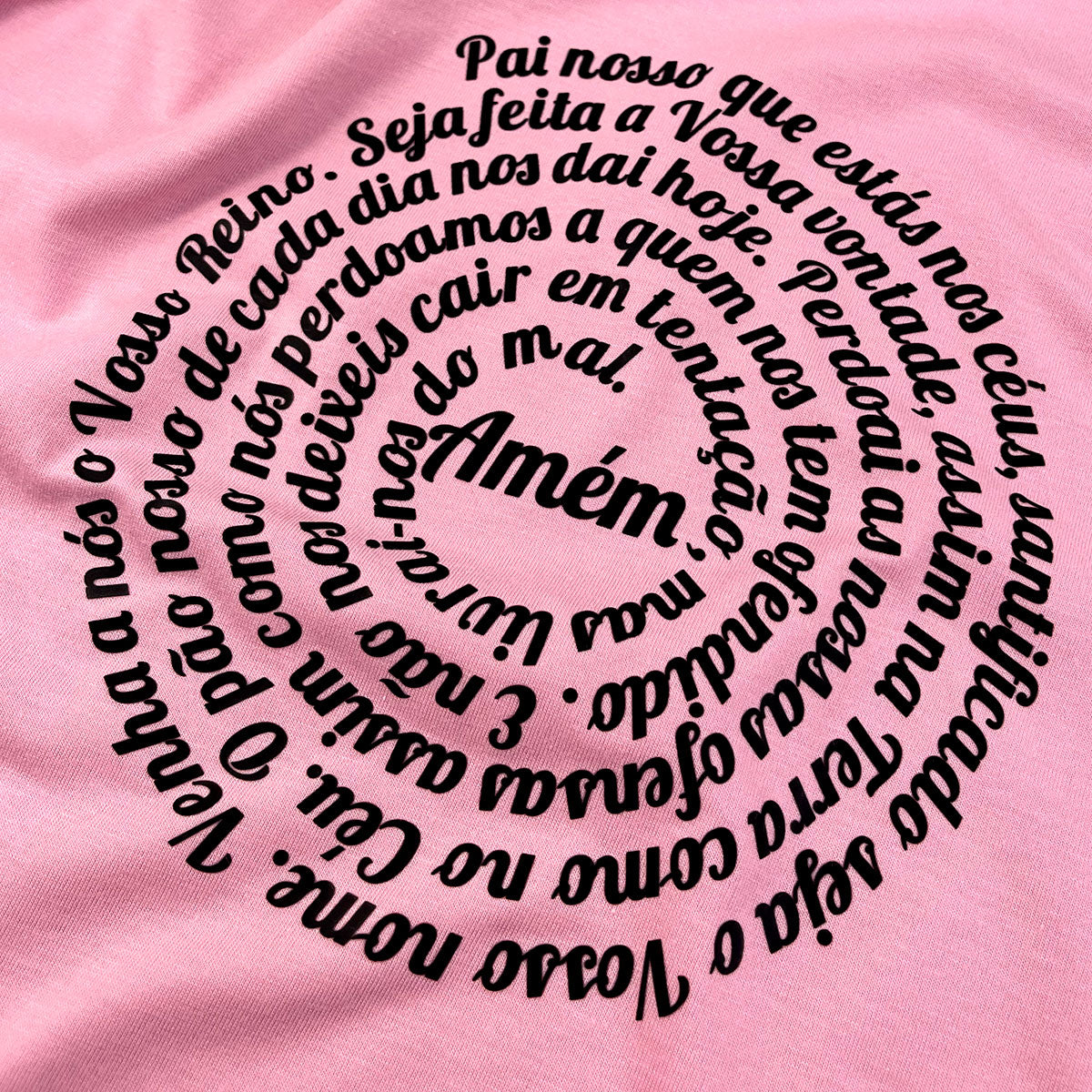 Camiseta Feminina Rosa Pai Nosso