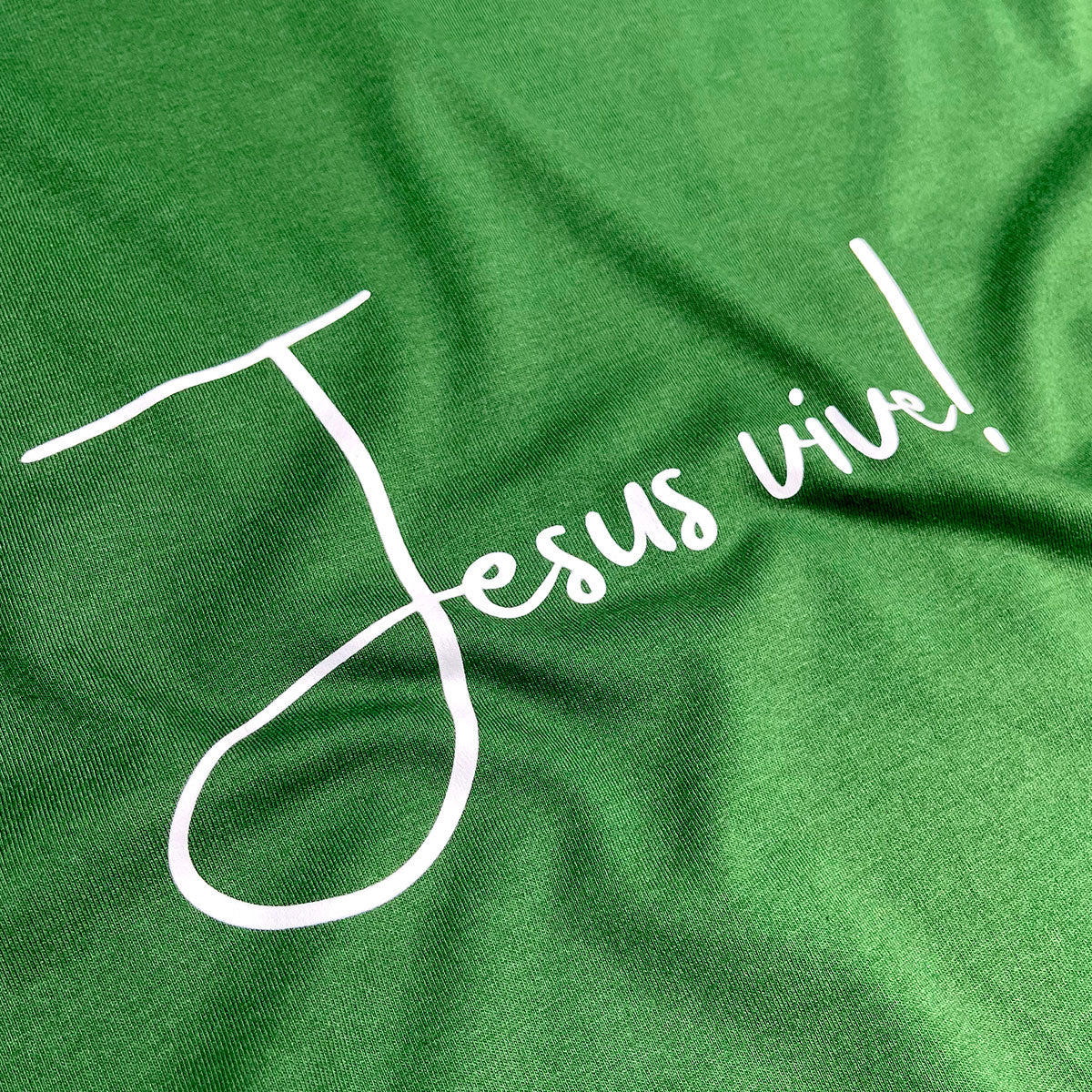 Camiseta Masculina Verde Jesus Vive!