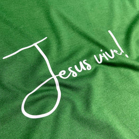Camiseta Masculina Verde Jesus Vive!
