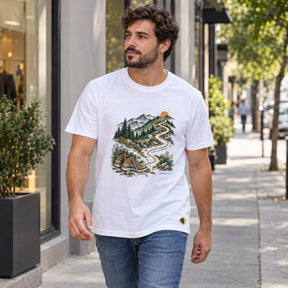 Camiseta Masculina Branca Confie no Senhor