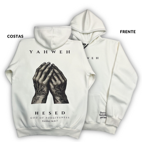 Moletom Canguru Com Capuz Off White Yahweh Hesed