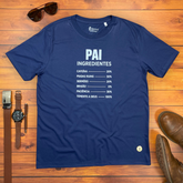 Camiseta Masculina Azul Pai Ingredientes