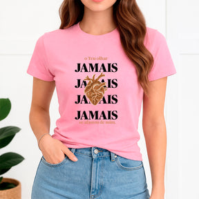 Camiseta Feminina Rosa O Teu Olhar Jamais Se Afastou de mim