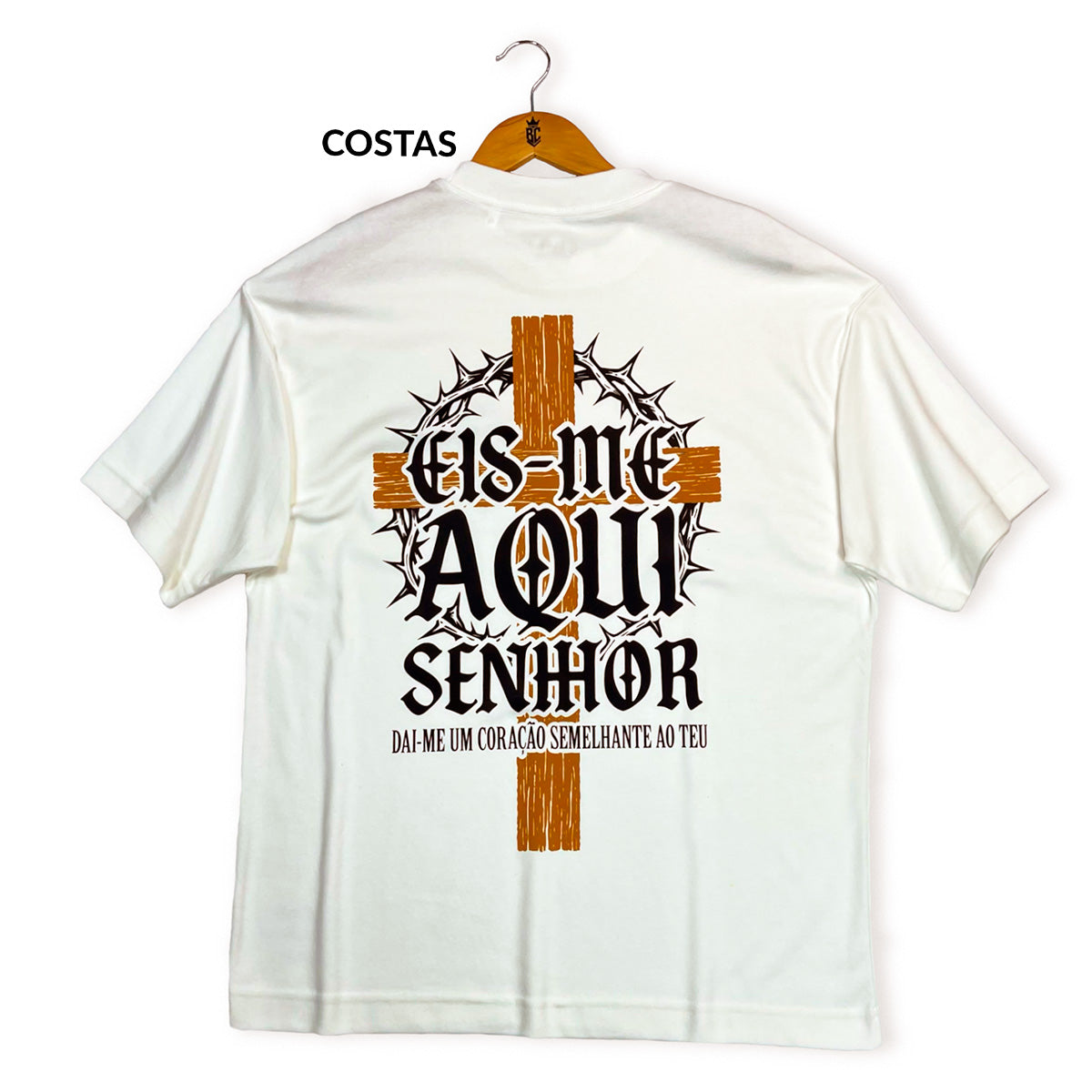 Oversized Off White Eis me Aqui Senhor