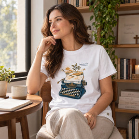 Camiseta Feminina Branca Tudo se fez novo
