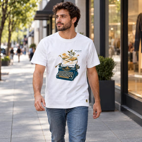 Camiseta Masculina Branca Tudo se fez novo