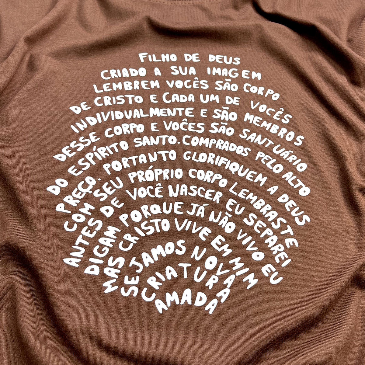 Camiseta Masculina Marrom Digital Filho De Deus