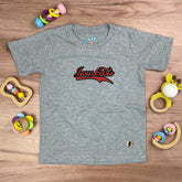 T-Shirt Infantil Cinza Jesus Cristo Cola