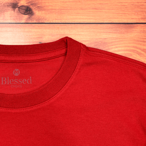 Camiseta Masculina Vermelha Aplique Camaleão Yeshua