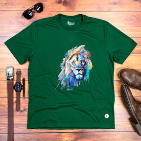 Camiseta Masculina Verde Leão