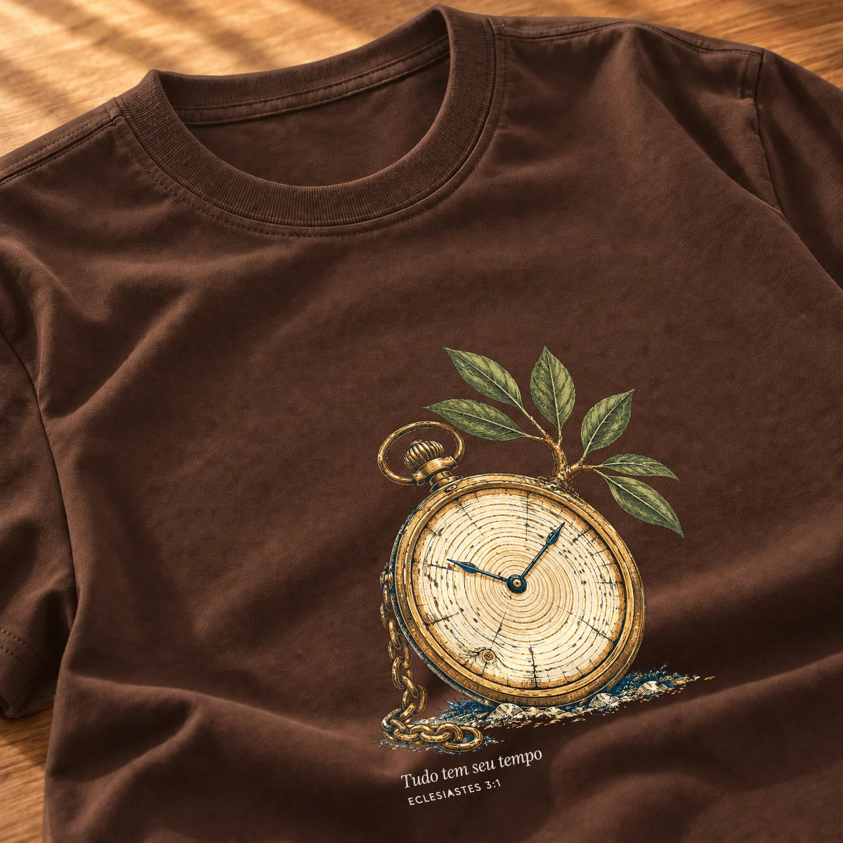 Camiseta Feminina Marrom Tudo tem seu tempo